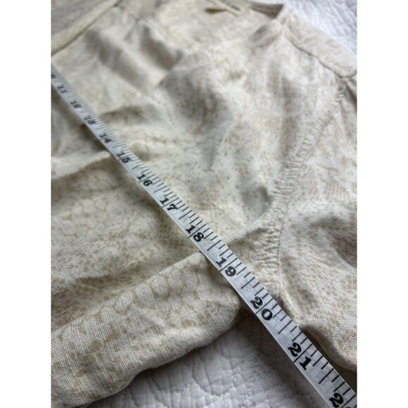 CLOTH & STONE Anthro Romper Women's Size Small Beige Snakeskin Linen Blend Soft - Picture 4 of 7